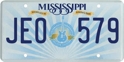 MS license plate JEO579