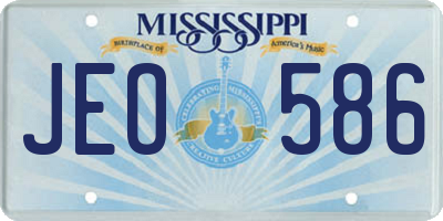 MS license plate JEO586