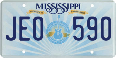 MS license plate JEO590