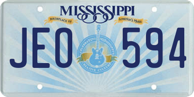 MS license plate JEO594
