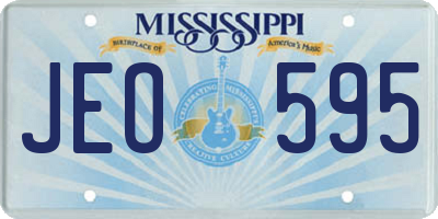 MS license plate JEO595