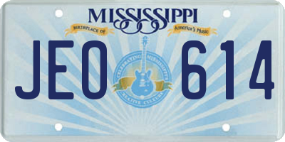 MS license plate JEO614