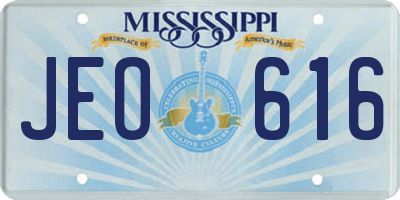 MS license plate JEO616