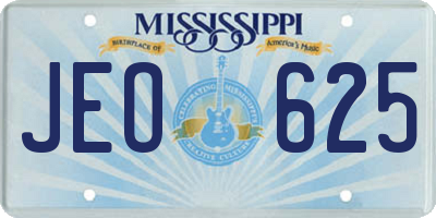 MS license plate JEO625