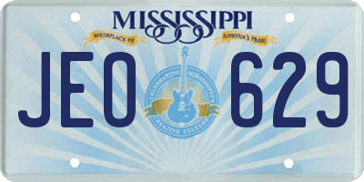 MS license plate JEO629