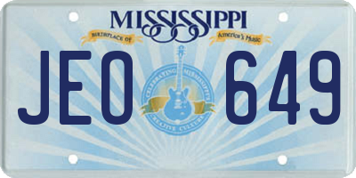 MS license plate JEO649