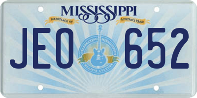 MS license plate JEO652