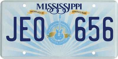 MS license plate JEO656