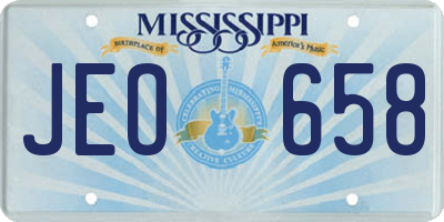 MS license plate JEO658