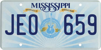 MS license plate JEO659