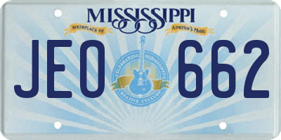 MS license plate JEO662