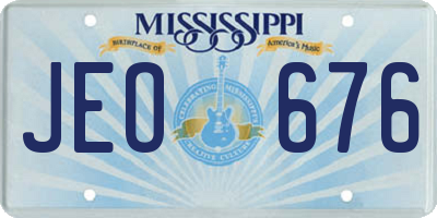 MS license plate JEO676