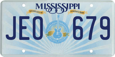 MS license plate JEO679