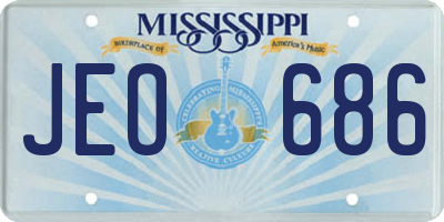 MS license plate JEO686