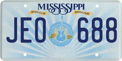 MS license plate JEO688