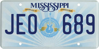 MS license plate JEO689