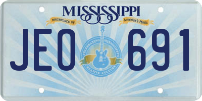 MS license plate JEO691