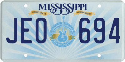 MS license plate JEO694