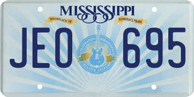 MS license plate JEO695