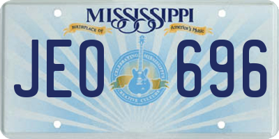 MS license plate JEO696