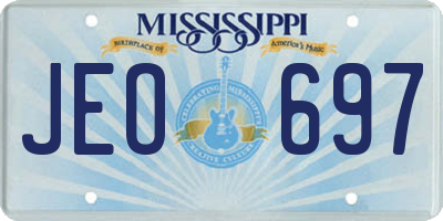 MS license plate JEO697