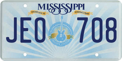 MS license plate JEO708