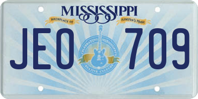 MS license plate JEO709