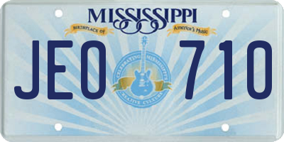 MS license plate JEO710