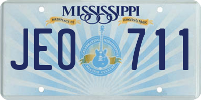 MS license plate JEO711