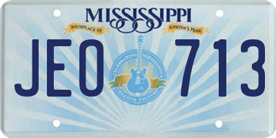 MS license plate JEO713