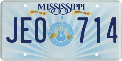 MS license plate JEO714