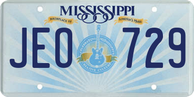 MS license plate JEO729