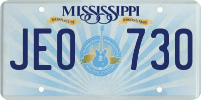 MS license plate JEO730