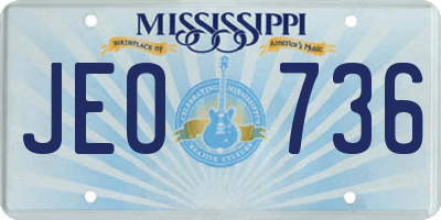 MS license plate JEO736