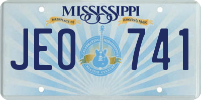 MS license plate JEO741