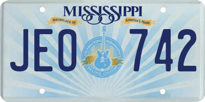 MS license plate JEO742