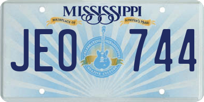 MS license plate JEO744