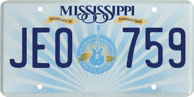 MS license plate JEO759