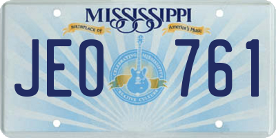 MS license plate JEO761