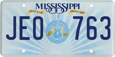 MS license plate JEO763