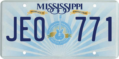 MS license plate JEO771