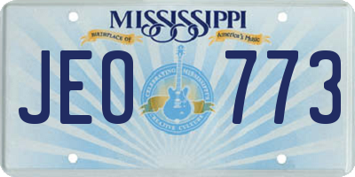 MS license plate JEO773