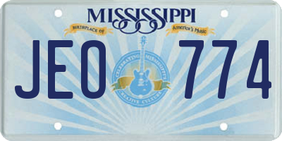 MS license plate JEO774