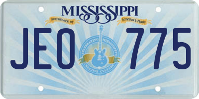 MS license plate JEO775