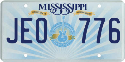 MS license plate JEO776