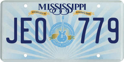 MS license plate JEO779