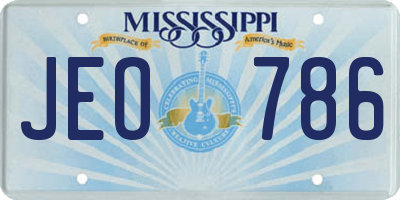 MS license plate JEO786