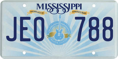 MS license plate JEO788