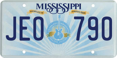 MS license plate JEO790