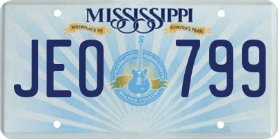 MS license plate JEO799
